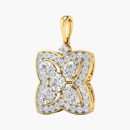 Quatrefoil Blossom Diamond Pendant