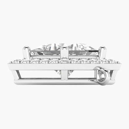 Princess Halo Diamond Pendant