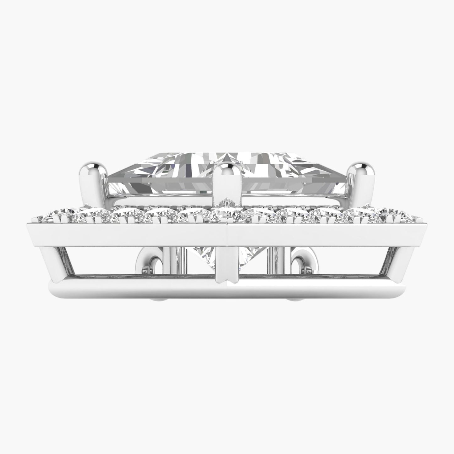 Princess Halo Diamond Pendant