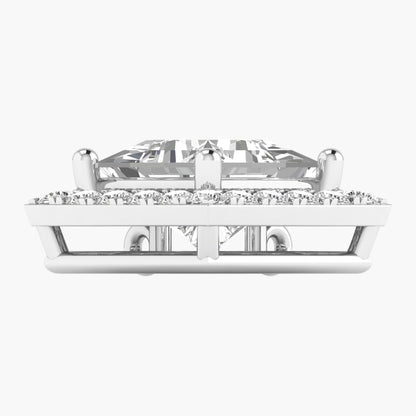 Princess Halo Diamond Pendant