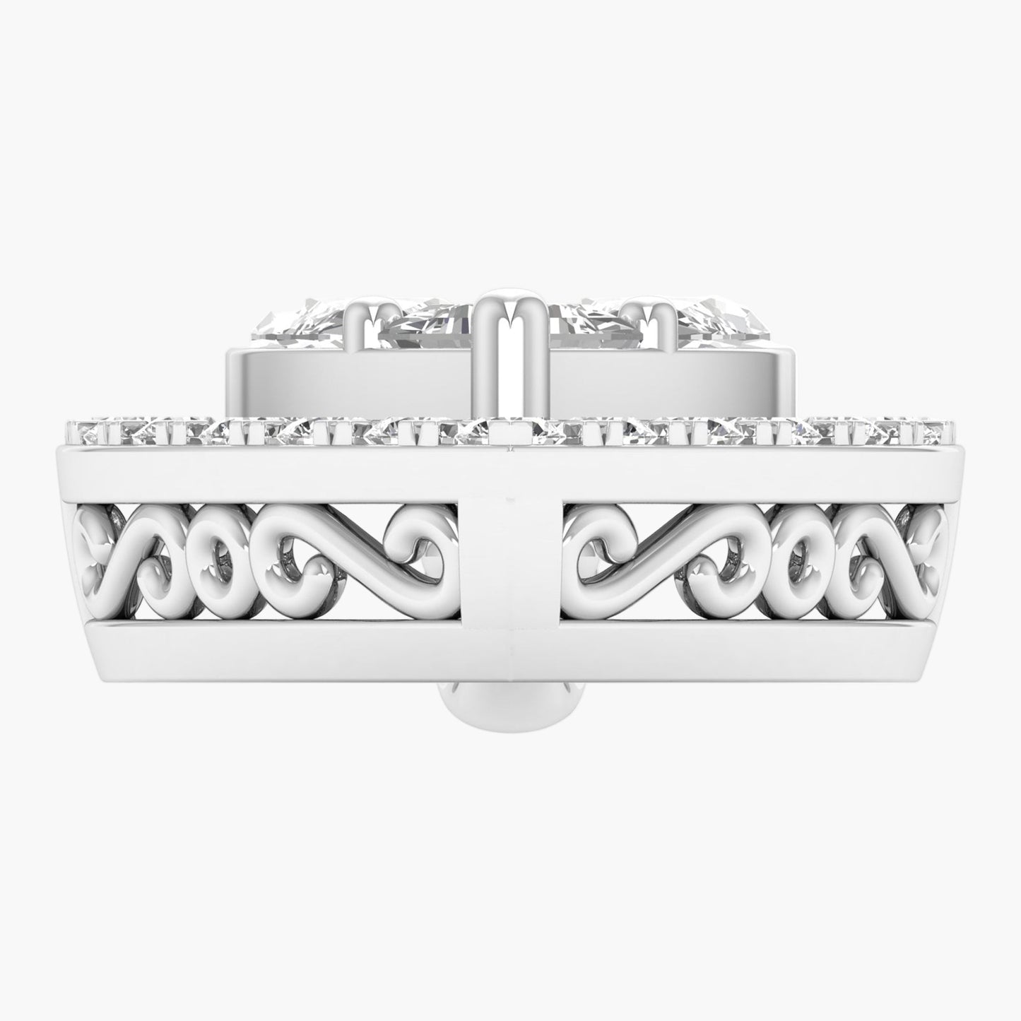 Marquise Cluster Halo Diamond Pendant