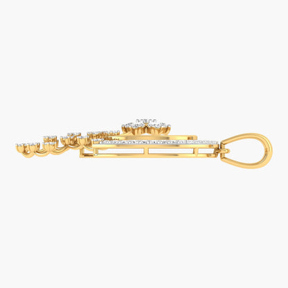 Blooming Lattice Circle Diamond Pendant