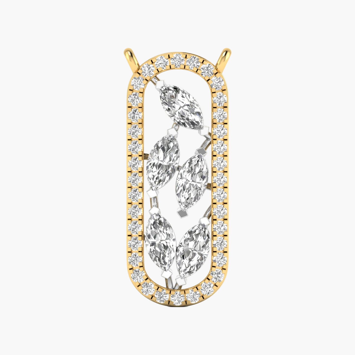 Marquise Vine Cascade Diamond Pendant