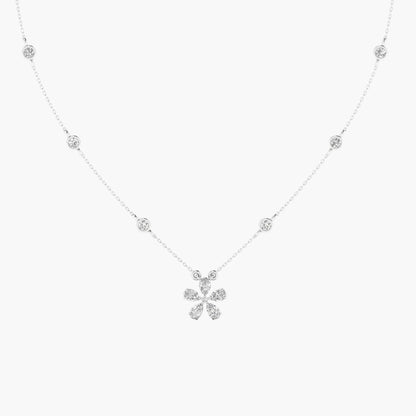 Diamonds by the Yard Flower Pendant