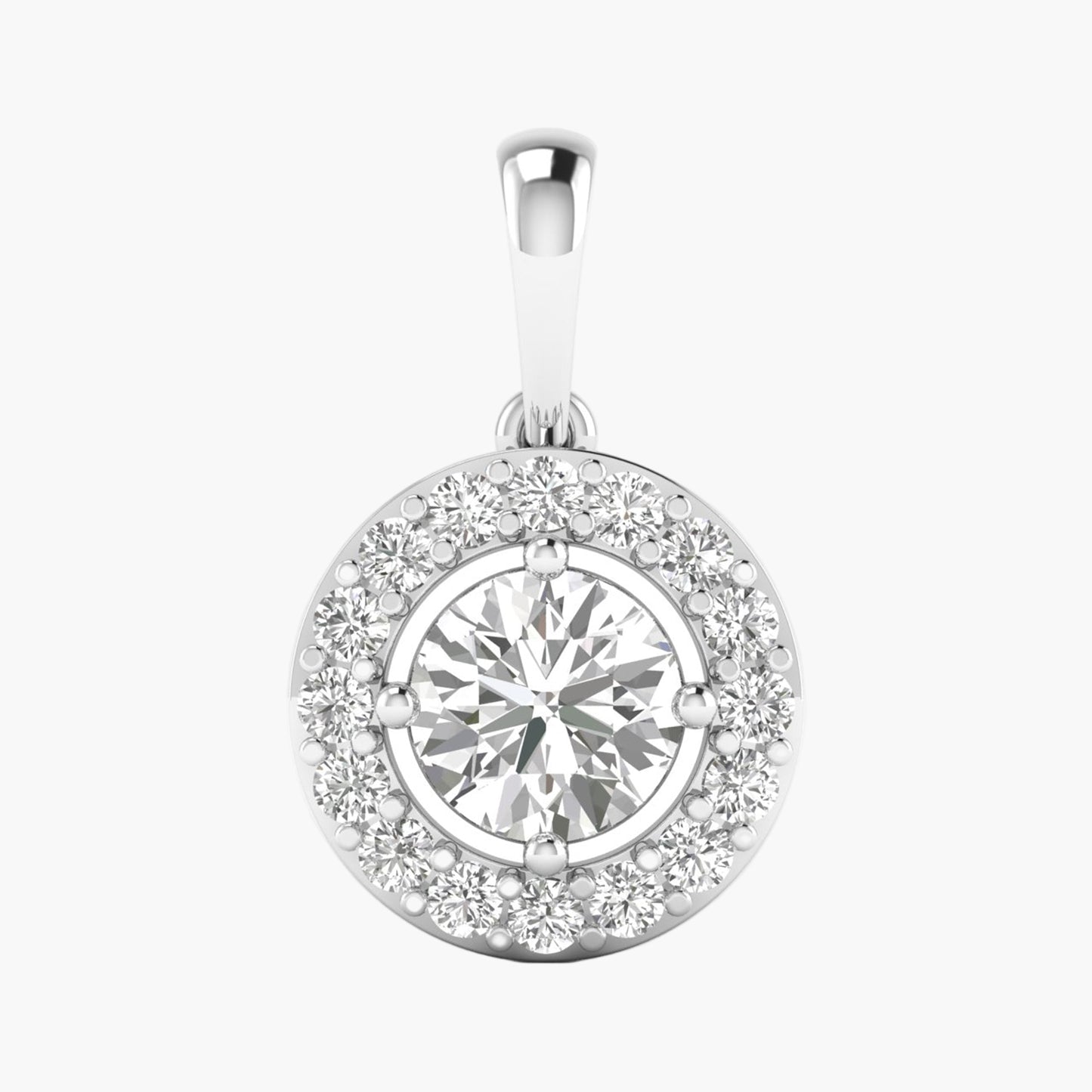 Round Halo Brilliance Diamond Pendant