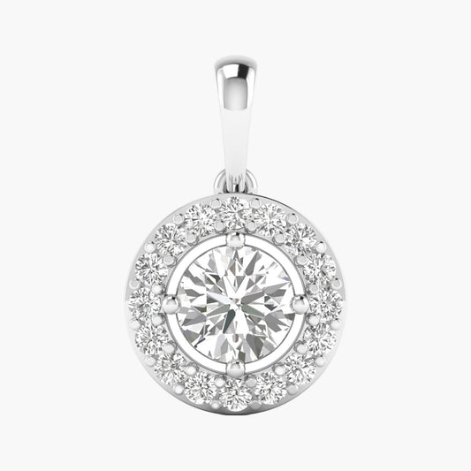 Round Halo Brilliance Diamond Pendant