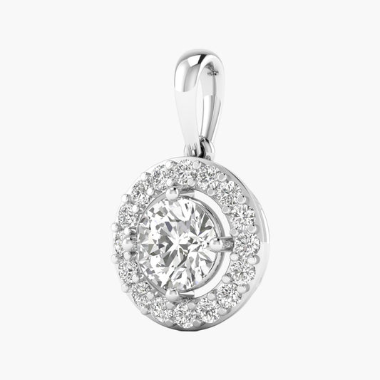 Round Halo Brilliance Diamond Pendant