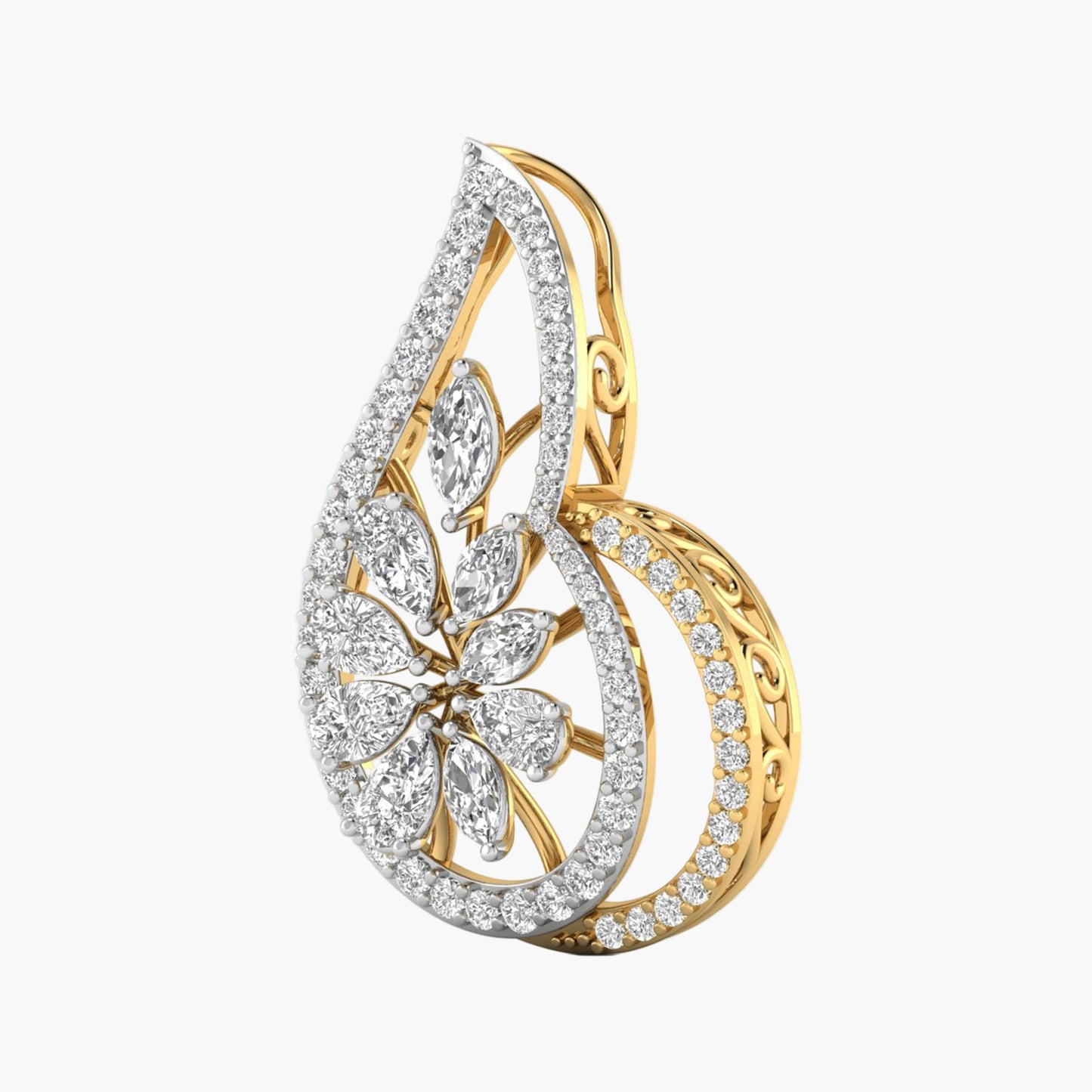 Pear Blossom Cascade Diamond Pendant