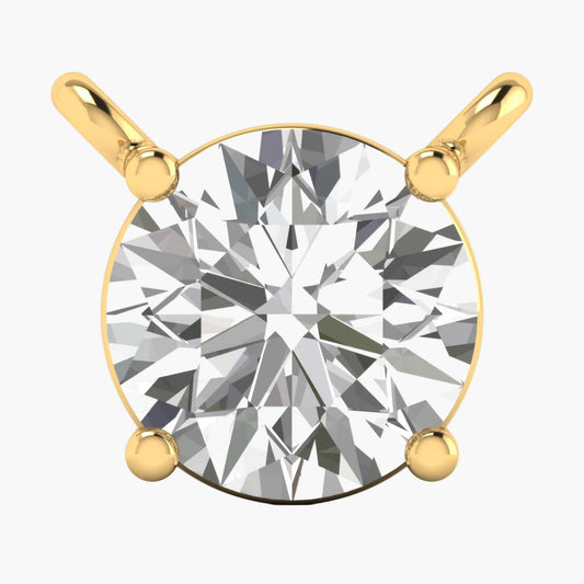 Classic Round  Diamond Pendant with Chain