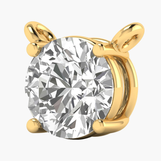 Classic Round  Diamond Pendant with Chain