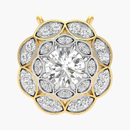 Regal Marquise Halo Diamond Pendant