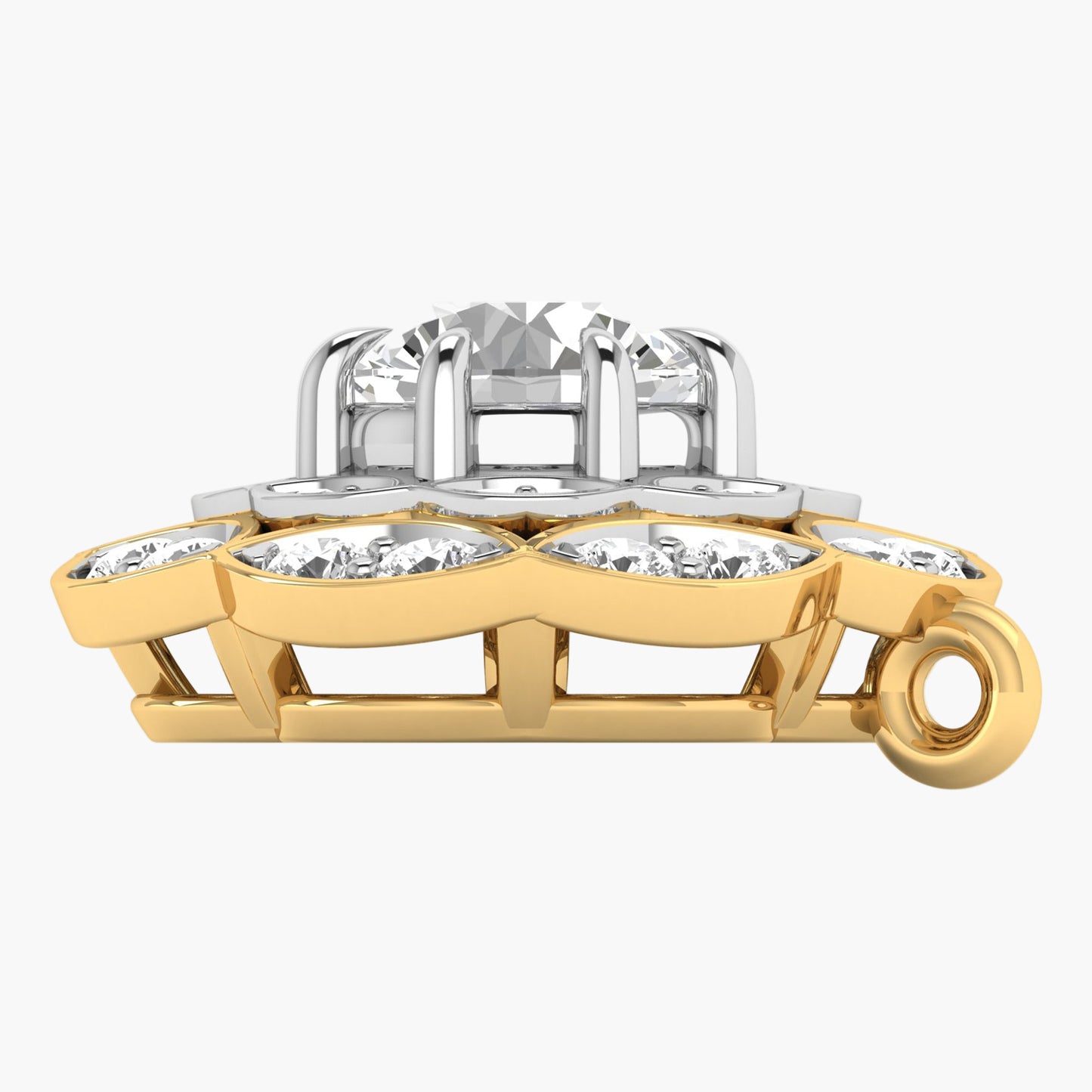 Regal Marquise Halo Diamond Pendant