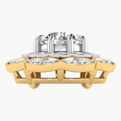 Regal Marquise Halo Diamond Pendant
