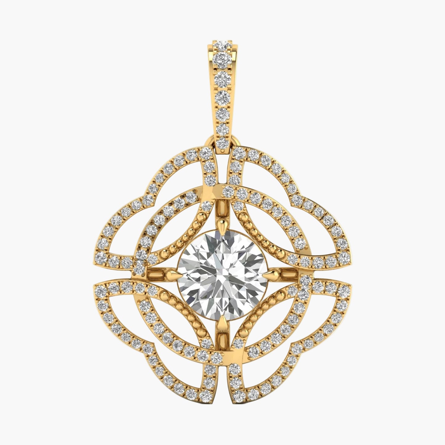 Celestial Compass Diamond Pendant