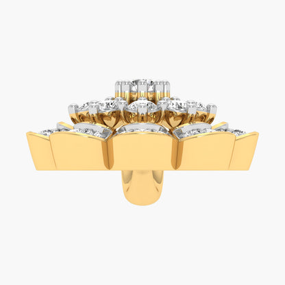 Scalloped Blossom Cluster Diamond Pendant