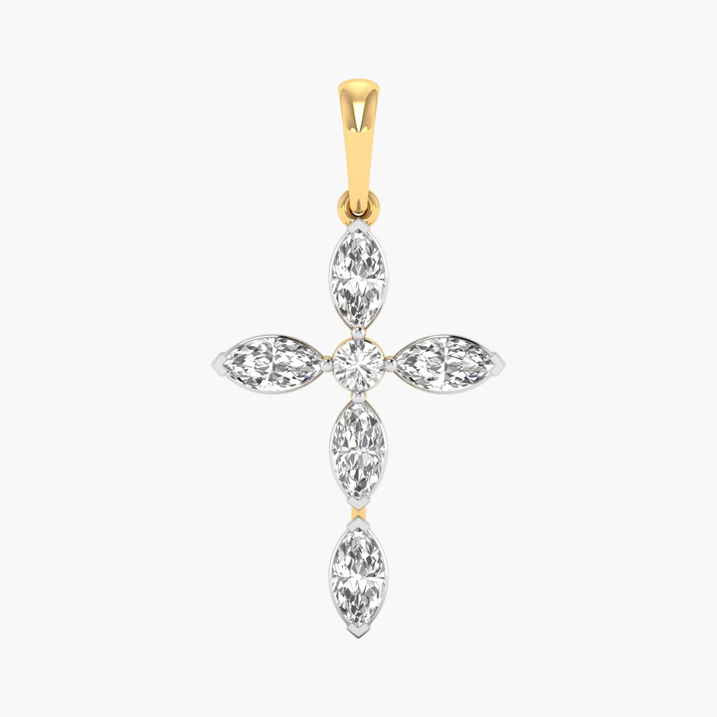 Marquise Faith Cross Diamond Pendant