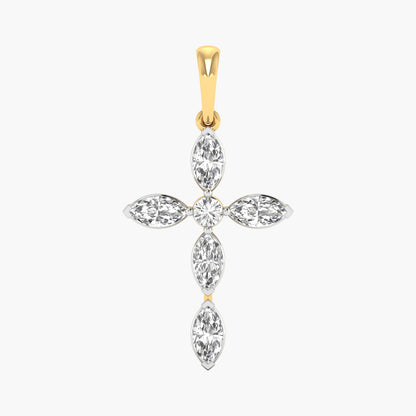 Marquise Faith Cross Diamond Pendant