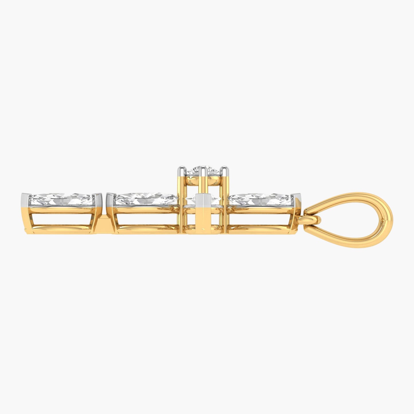 Marquise Faith Cross Diamond Pendant