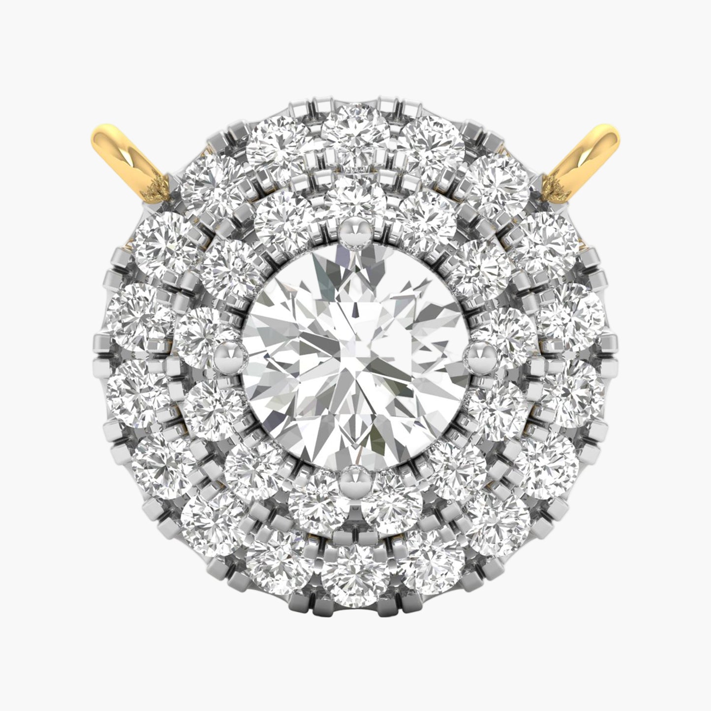 Double Halo Radiance Diamond Pendant
