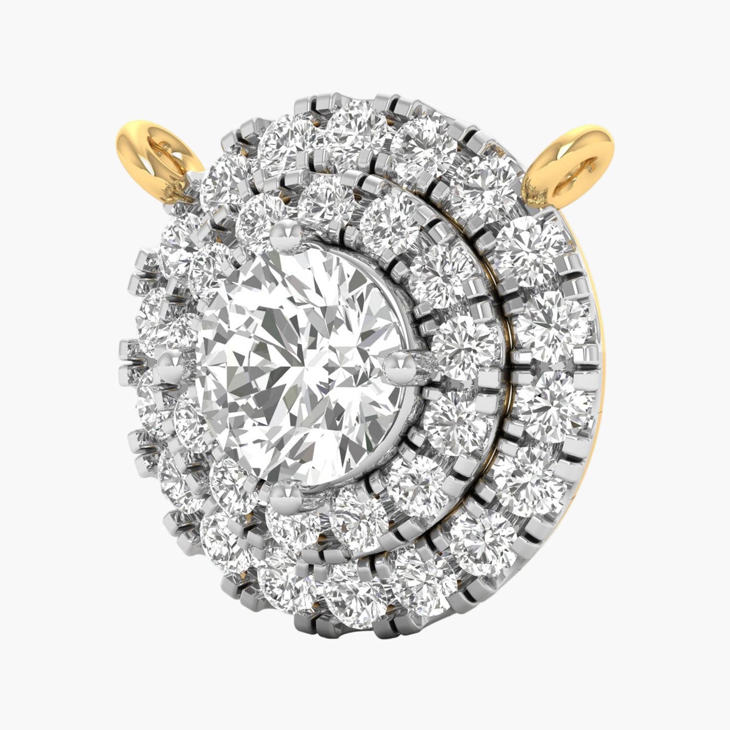 Double Halo Radiance Diamond Pendant