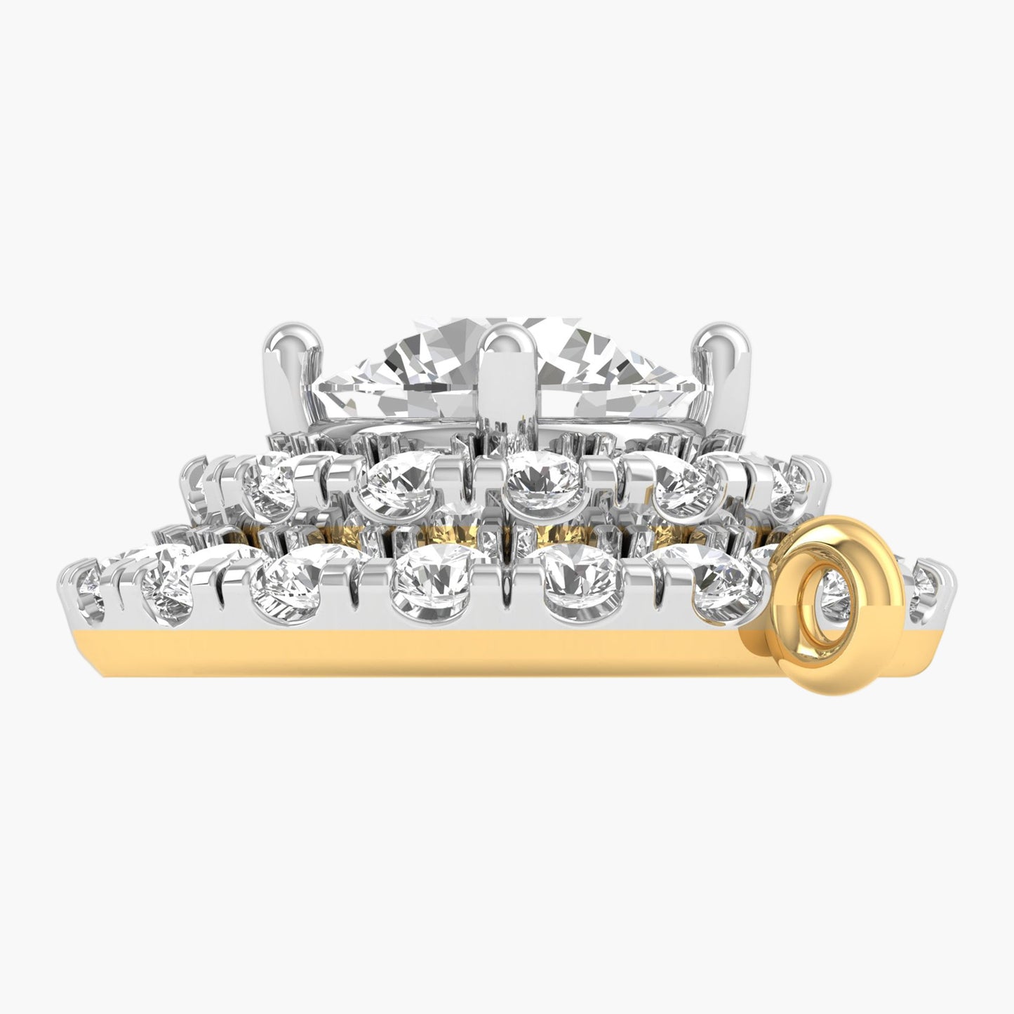 Double Halo Radiance Diamond Pendant