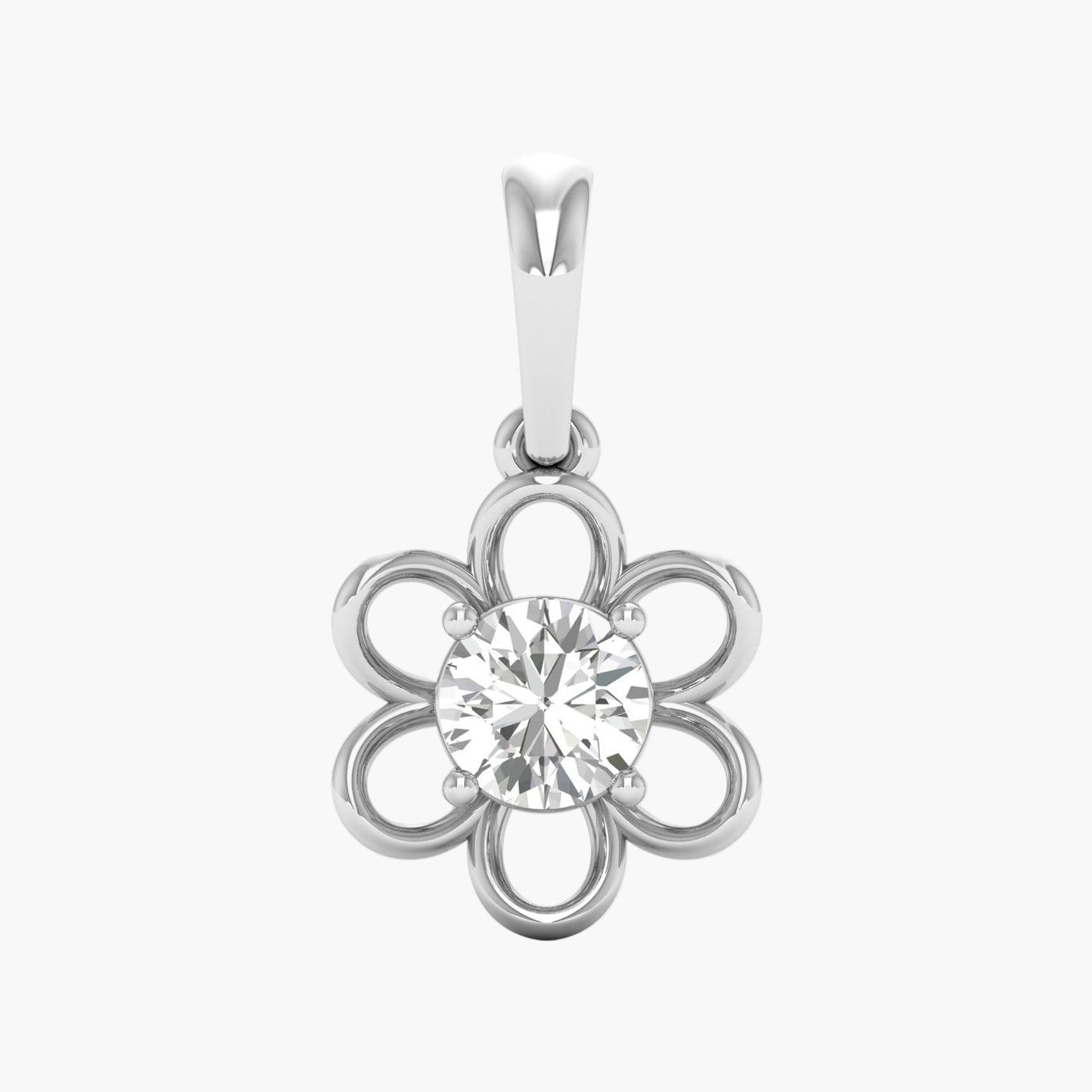 Delicate Daisy Bloom Diamond Pendant