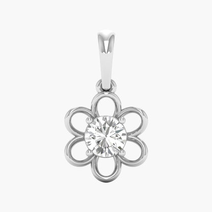 Delicate Daisy Bloom Diamond Pendant