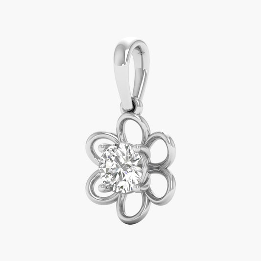 Delicate Daisy Bloom Diamond Pendant