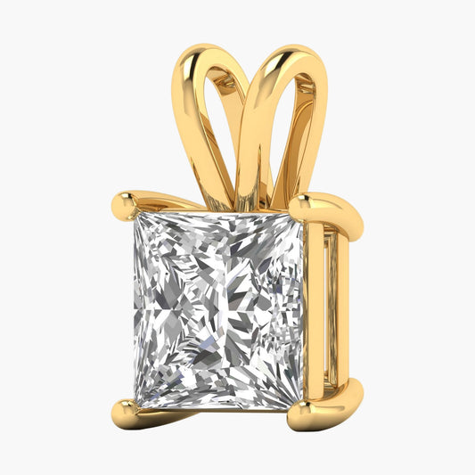 Princess Solitaire Melody Diamond Pendant