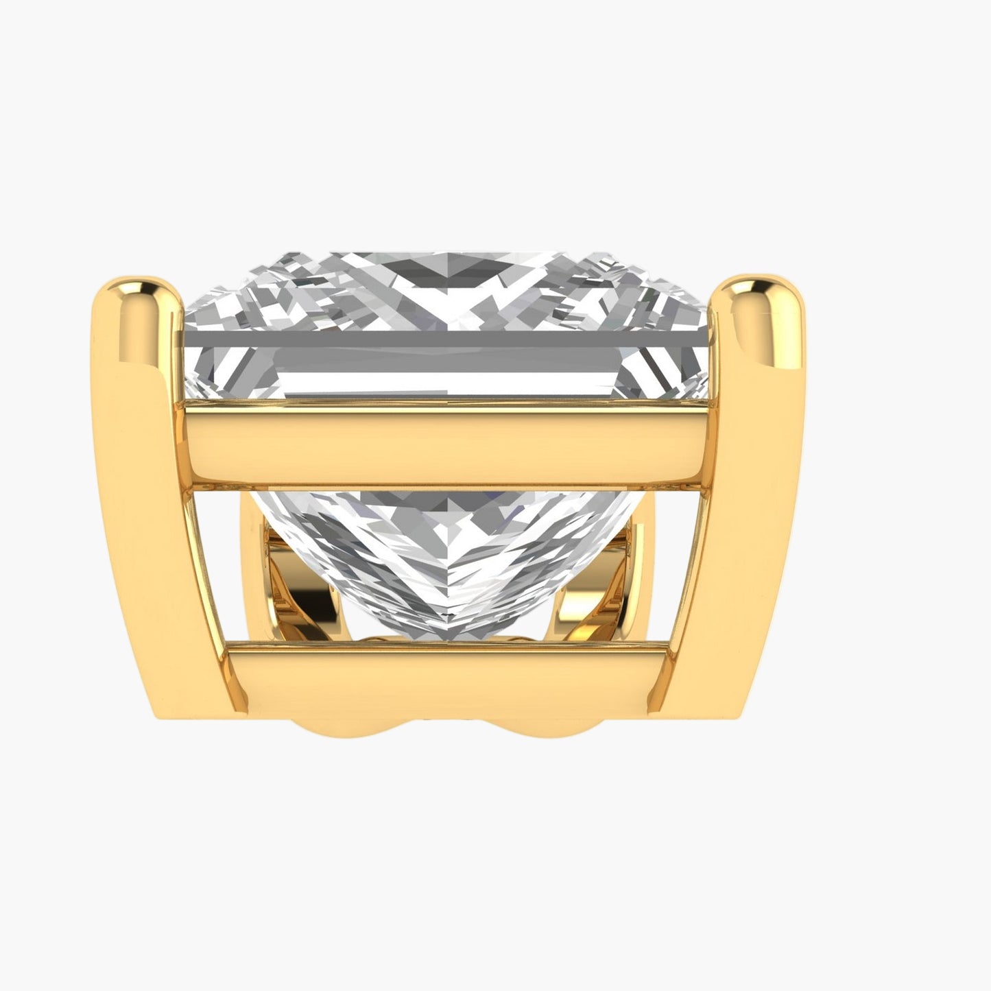 Classic Princess Cut Diamond Solitaire Pendant
