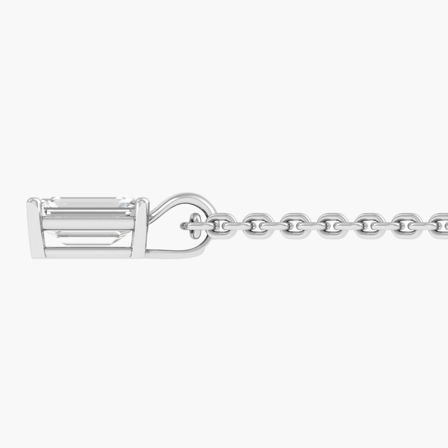 Emerald Elegance Diamond Pendant With Chain