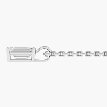 Emerald Elegance Diamond Pendant With Chain