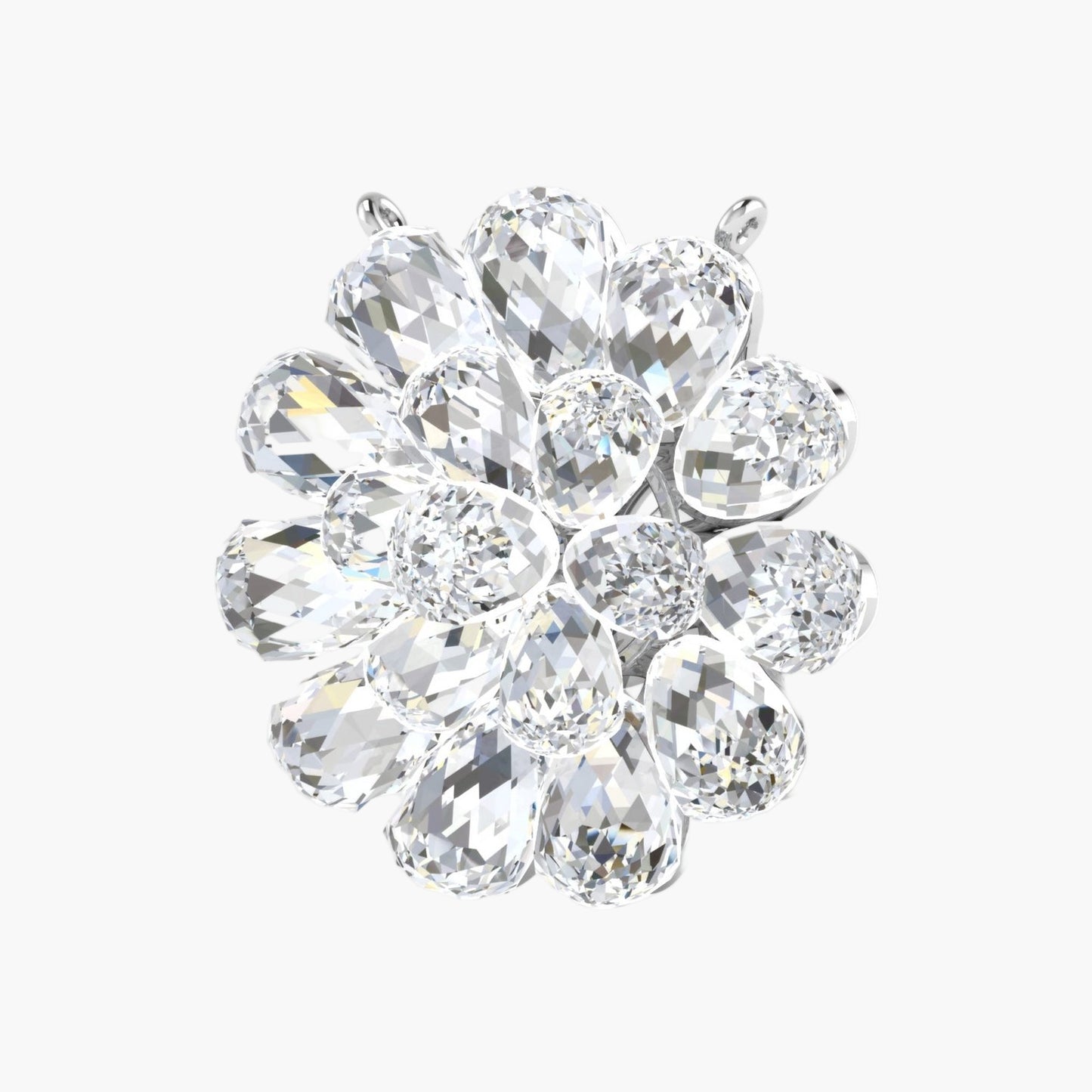 Crystal Dahlia Bloom Diamond Pendant