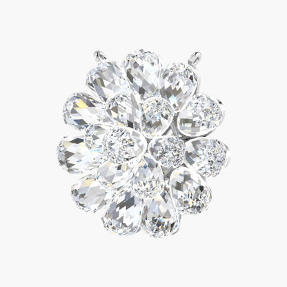Crystal Dahlia Bloom Diamond Pendant