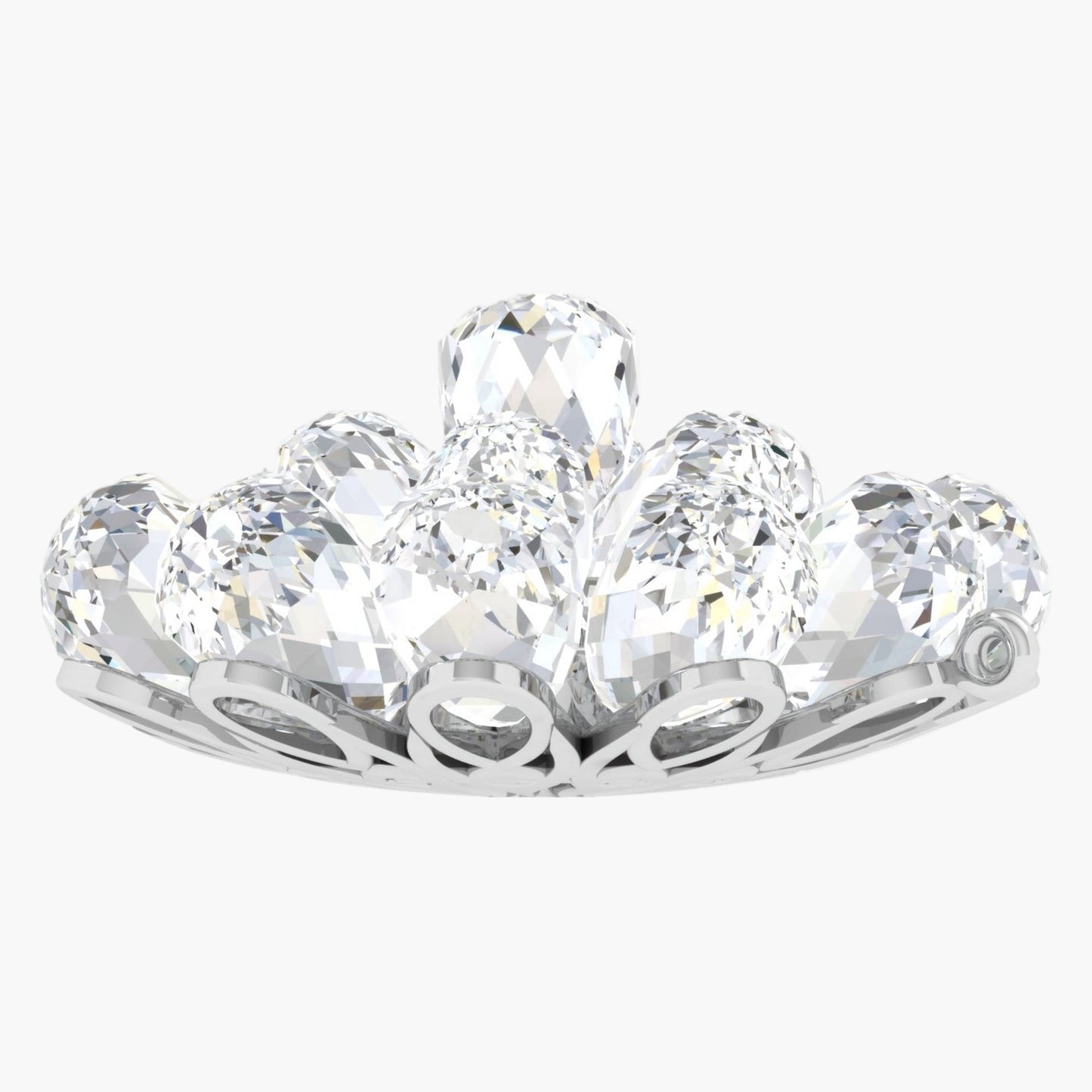 Crystal Dahlia Bloom Diamond Pendant