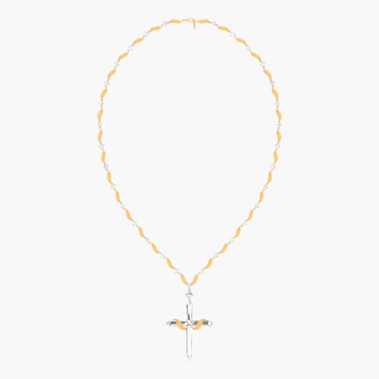Divine Harmony Cross Diamond Pendant With Chain