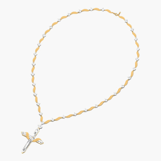Divine Harmony Cross Diamond Pendant With Chain