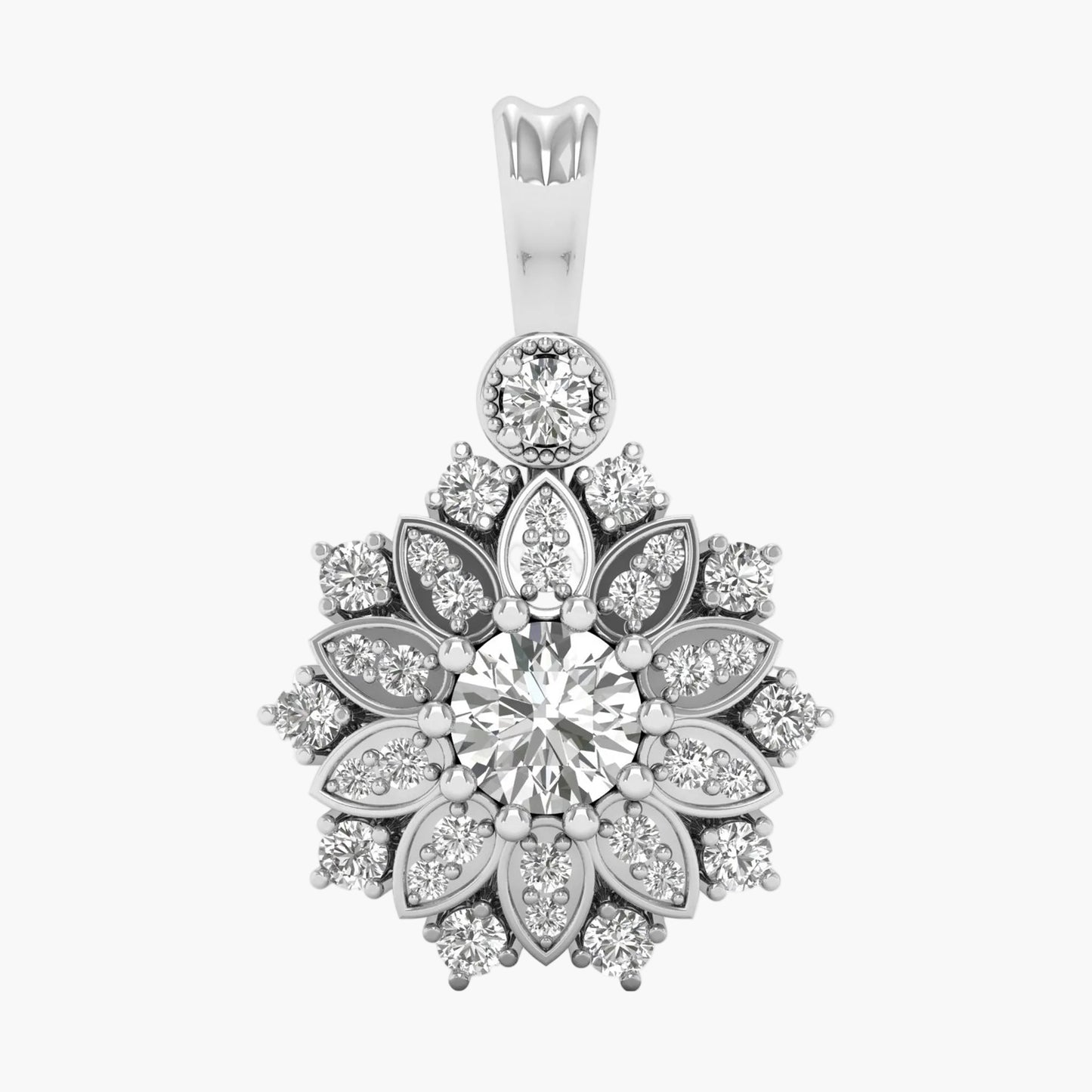 Snowflake Bloom Diamond Pendant