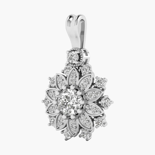 Snowflake Bloom Diamond Pendant