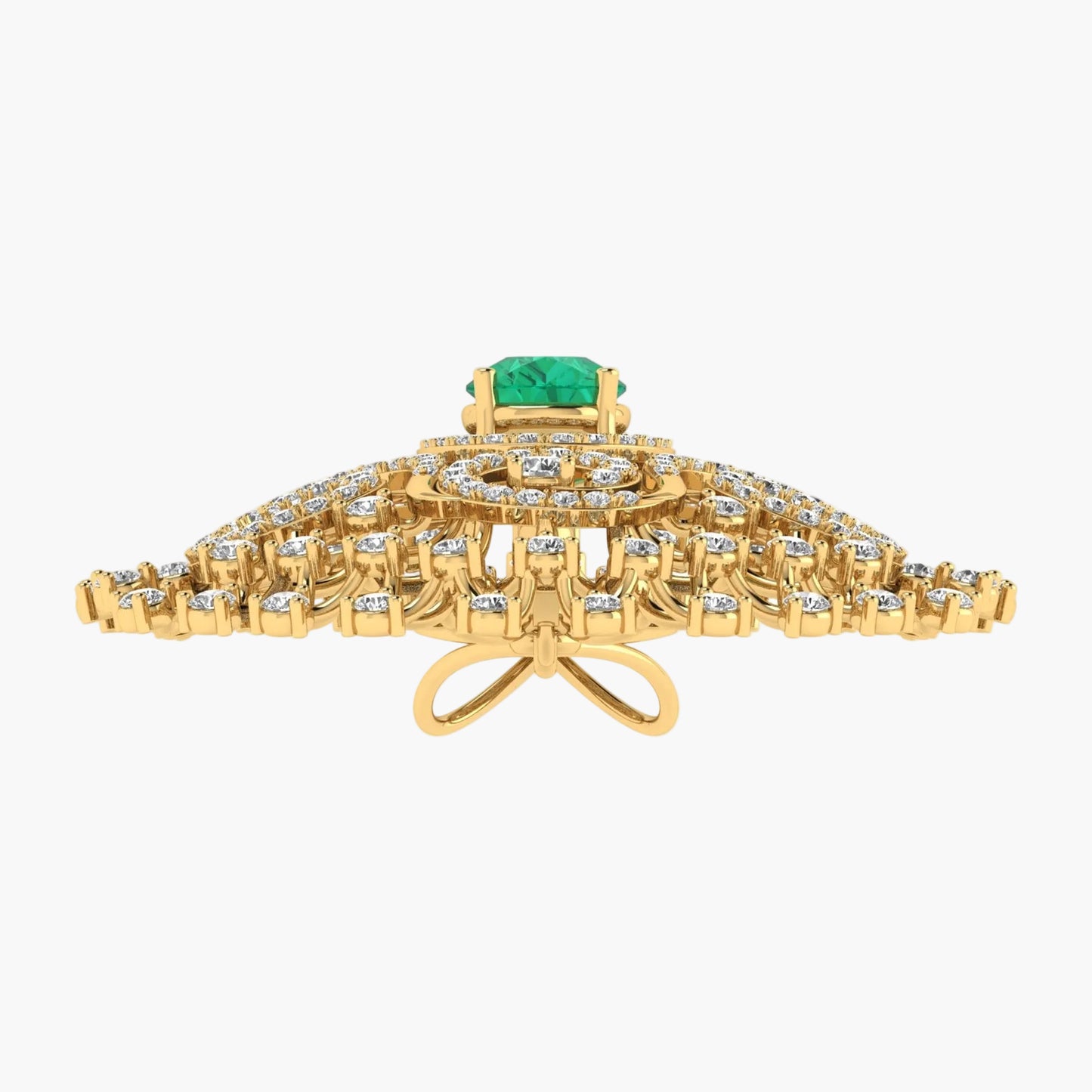 Emerald Filigree Grandeur Diamond Pendant