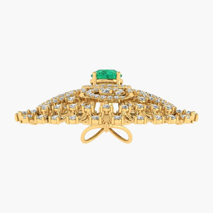 Emerald Filigree Grandeur Diamond Pendant