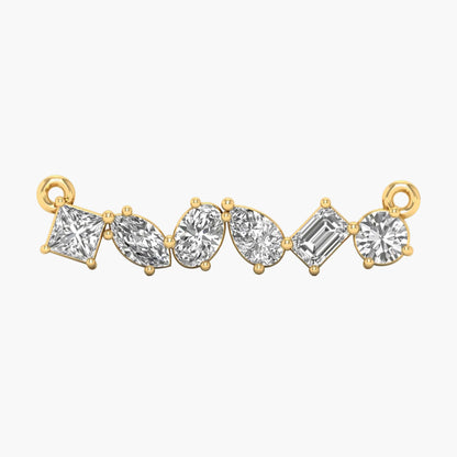 Mixed Cut Curve Diamond Pendant