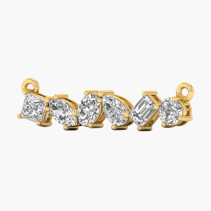 Mixed Cut Curve Diamond Pendant