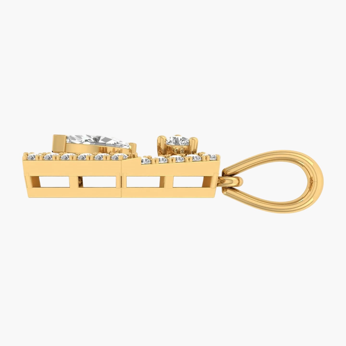 Hexagon Diamond Harmony Diamond Pendant