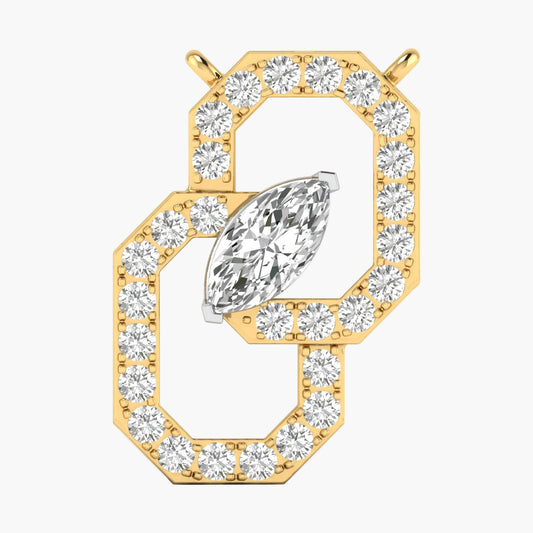 Marquise Octagon Elegance Diamond Pendant