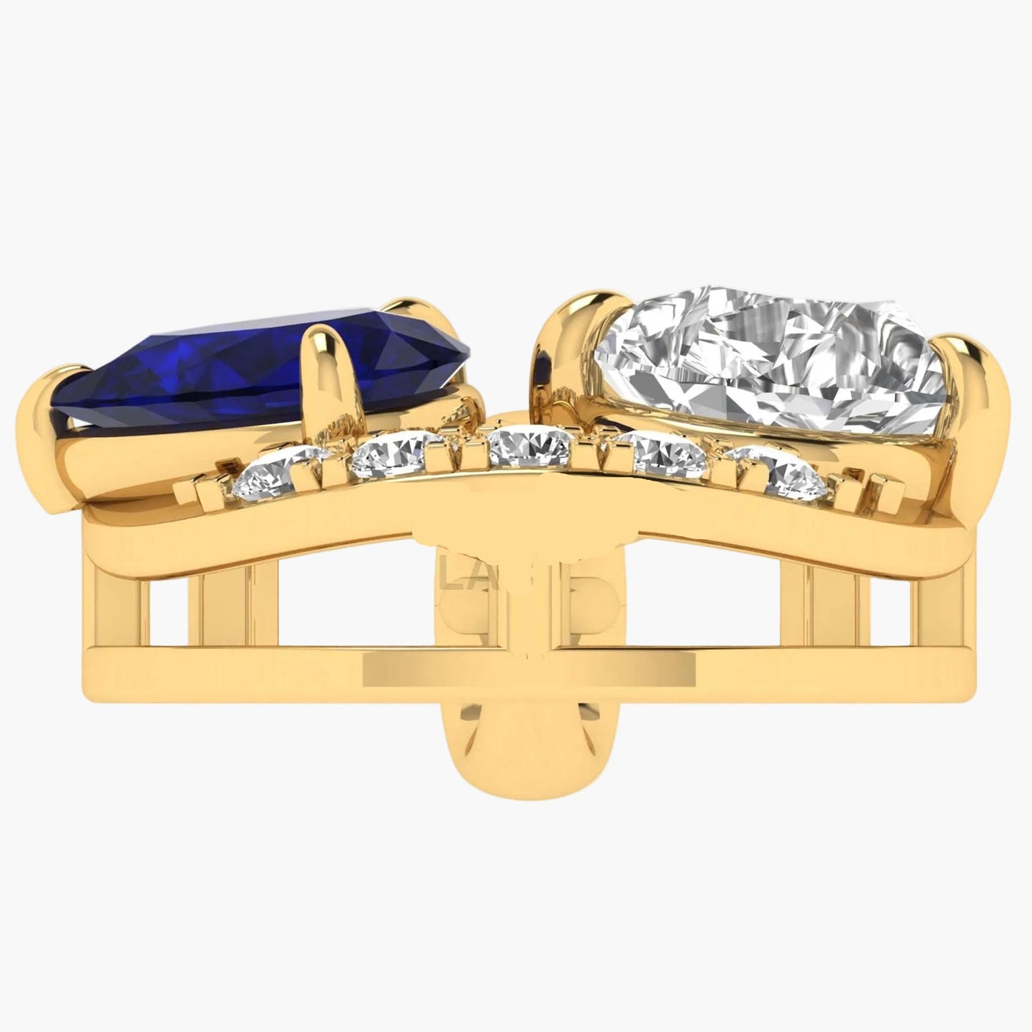 Sapphire Diamond Duet Diamond Pendant