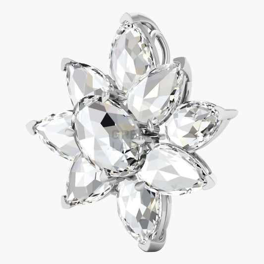 Rose Diamond Starburst Diamond Pendant