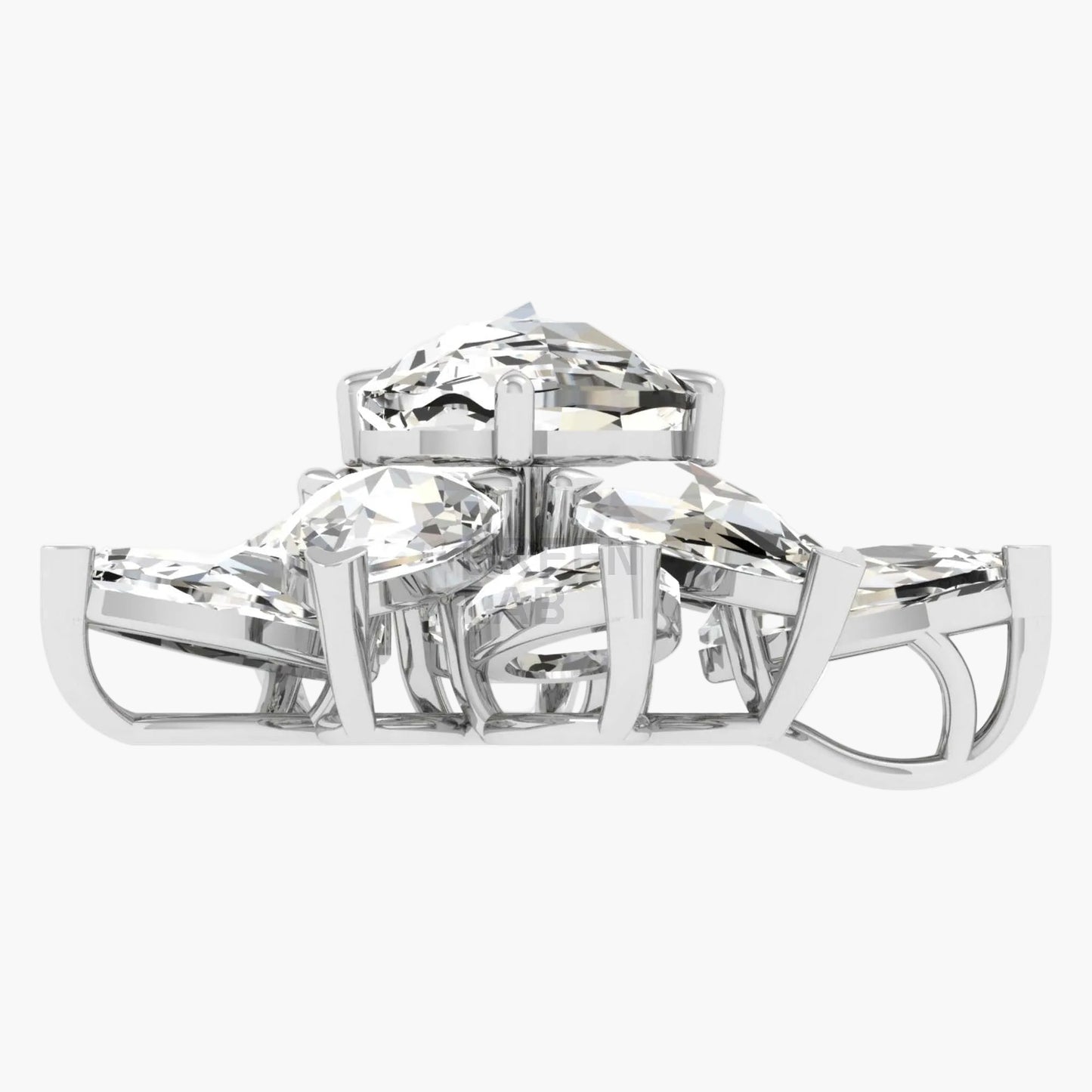 Rose Diamond Starburst Diamond Pendant