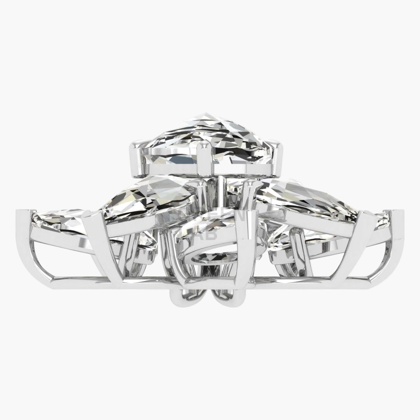 Rose Diamond Starburst Diamond Pendant