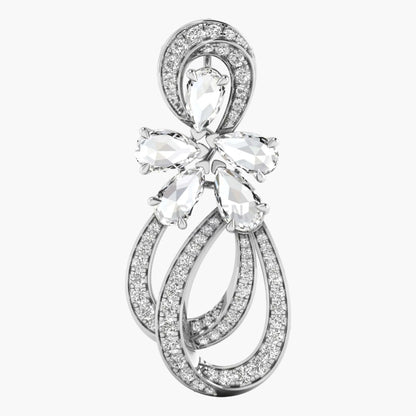 Cascade Blossom Diamond Pendant with Chain